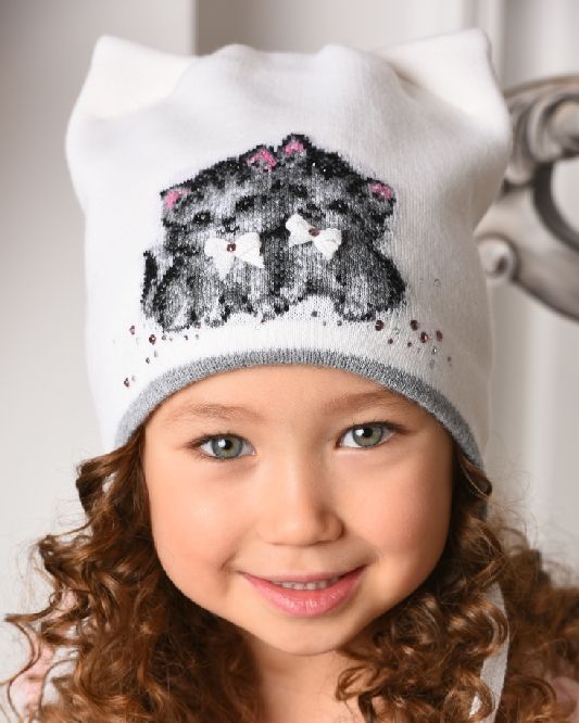 Фото — детская шапка с ушками ЛАПОЧКИ