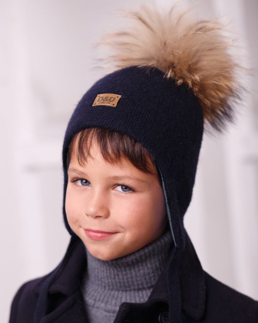 Фото — шапка с помпоном для мальчика КЛИНТ